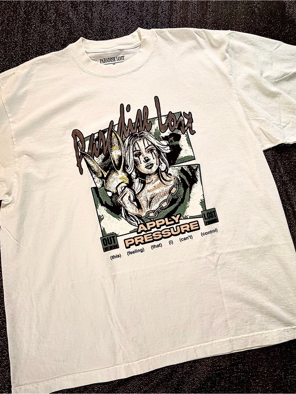 Apply Pressure White Graphic Tee